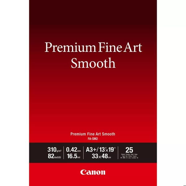 Papier photo - CANON - Premium Fine Art Smooth FA-SM2 - A3 Plus - 310 g/m² - 25 ark