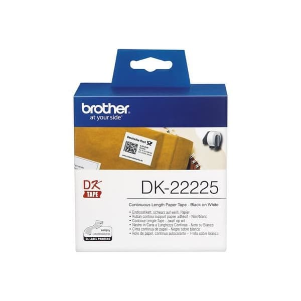 Papier Rulle - Brother - DK-22225 - 3,8 cm x 30,5 m - Kontinuerliga etiketter - Kompatibel med QL-1050