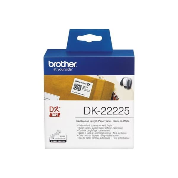 Papier Rulle - Brother - DK-22225 - 3,8 cm x 30,5 m - Kontinuerliga etiketter - Kompatibel med QL-1050