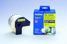 P-Touch DKN55224 Etiketter, papir, ikke-klæbende, 54 mm, sort på hvid
