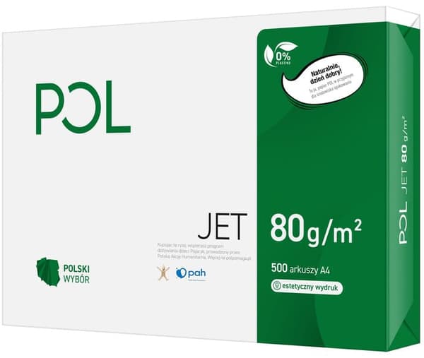 POLjet-kopiokonepaperi A4/80g riisi 500 arkkia