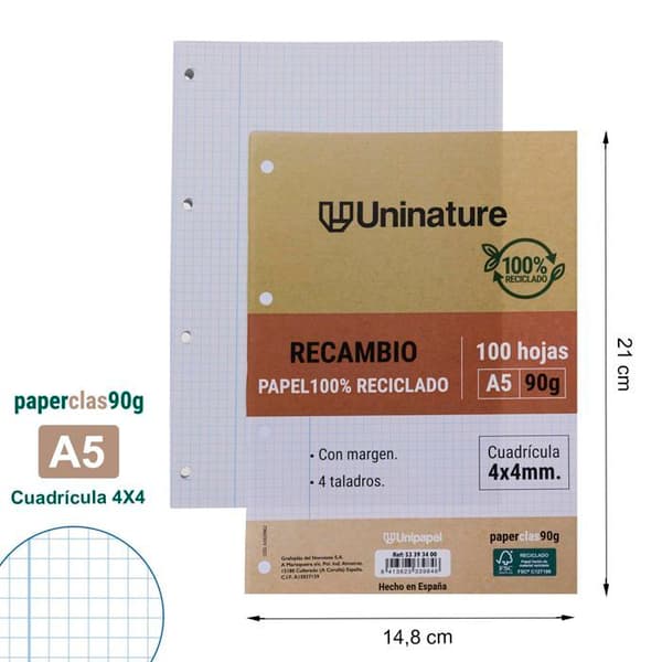 Lösblad - dubbelkopia Unipapel - 53393400