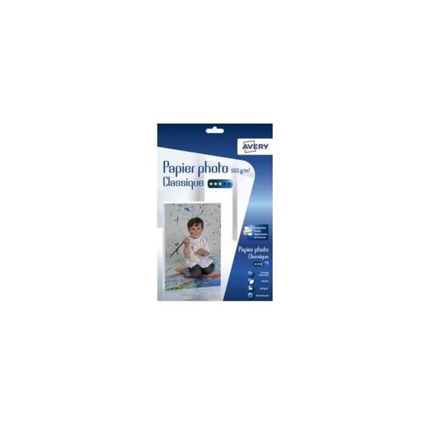 AVERY papper 50 glansiga foton A4 160