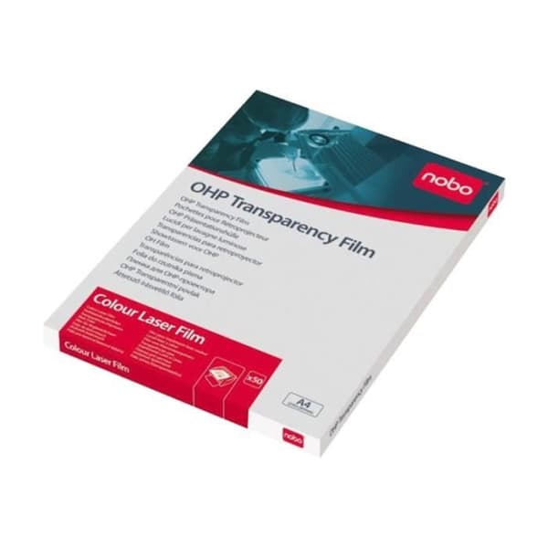 Nobo Color Laser Film Transparent belagd film 100 mikron klar A4 (210 x 297 mm) 50 ark(ar)