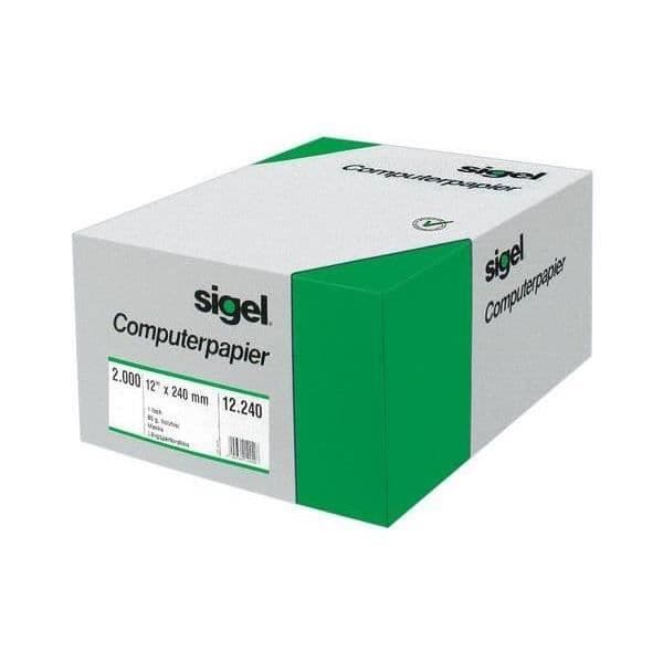 Ändlöst listpapper - SIGEL - 330 x 20,32 cm - Vit - Enkel - 60 g/m2