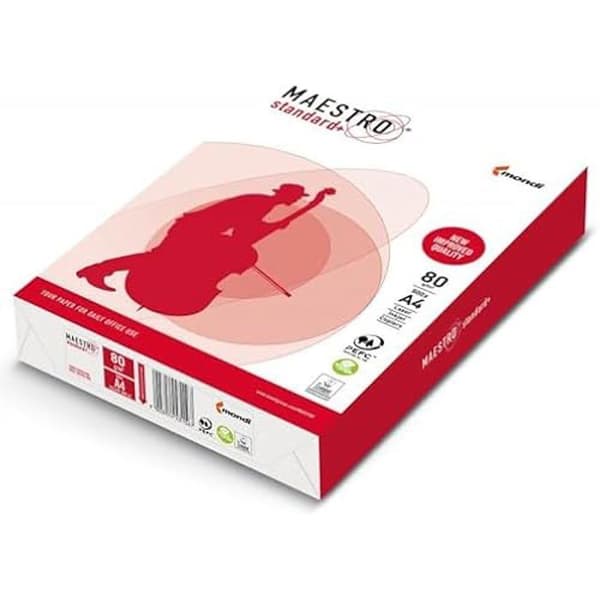 Papper - MAESTRO - 94928A80S - A4 - 80 g/m² - 500 ark - Vit