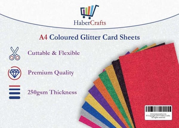 Mobilark - dubbelkopi Habercrafts - HCGLITTERCARD