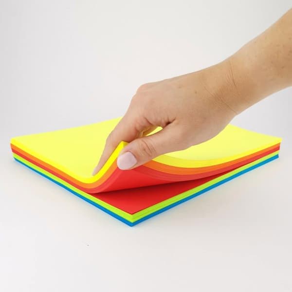 D.rect - 960137 - Paket med 250 färgade A4-papper för kopieringsmaskin - Blandning av 5 färger med 50 A4-ark