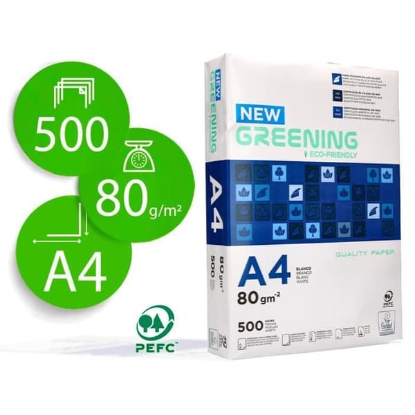 Multifunktion liderpapel papper grönare a4 80g hög kvalitet pefc vithet 146 opacitet 92 styvhet 112 500f