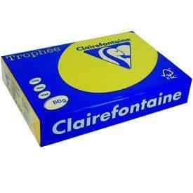 Trophée färgpapper A4 80g - CLAIREFONTAINE - Solrosgul - Paket med 500 ark