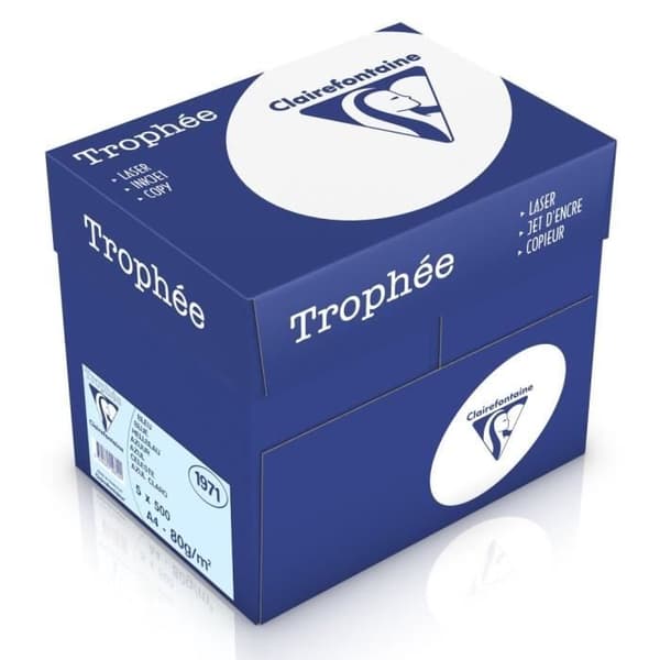 Trophée färgpapper A4 80g Trophée Bleu - CLAIREFONTAINE - Paket med 500 ark