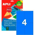 Miniatyrbild 1 av 2: Skrivarpapper - förpackning - rulle Apli - 12992 - Etiketter för skrivare 105 x 148 mm Blå 20 paneler