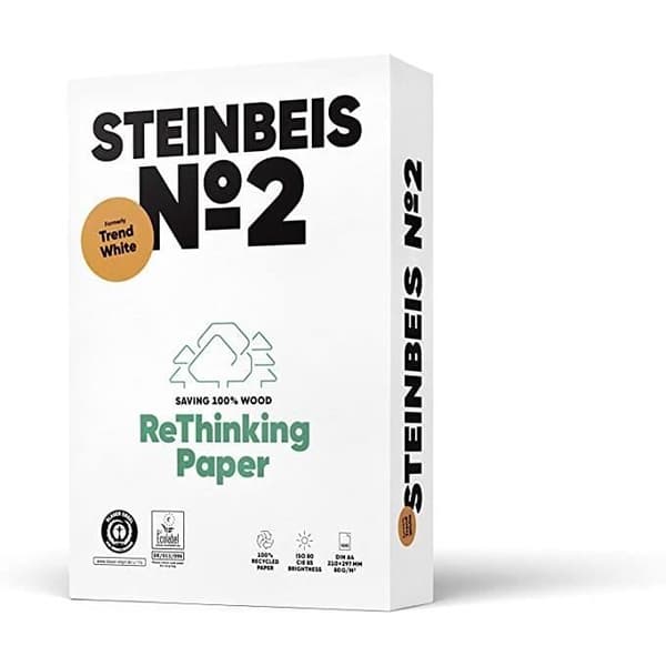 Reprographiskt papper - STEINBEIS - N°2 TRENDWHITE - 100% återvunnet - A4 - 80g