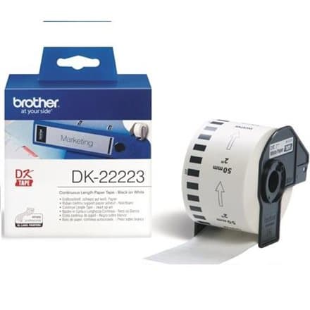 BROTHER DK22223 CONTINUOUS PAPER TAPE 50MMX30 5M