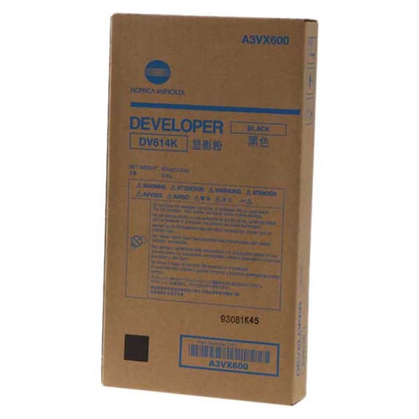 Konica Minolta Udvikler A3vx600 Dv-614bk Sort