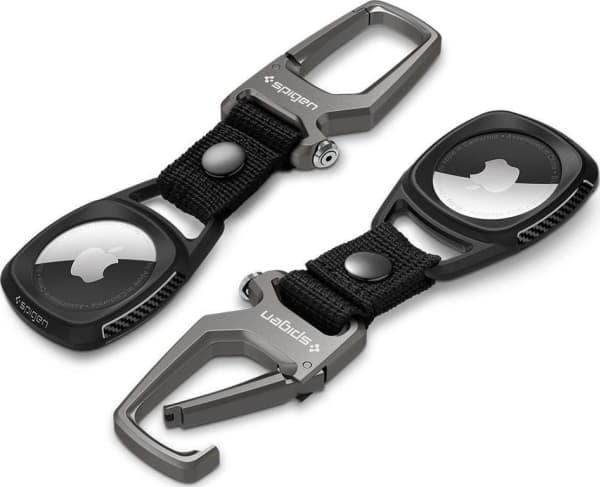 Spigen AMP01565, Avaimenperä äänellä, Musta, Kangas, Sinkki, AirTag