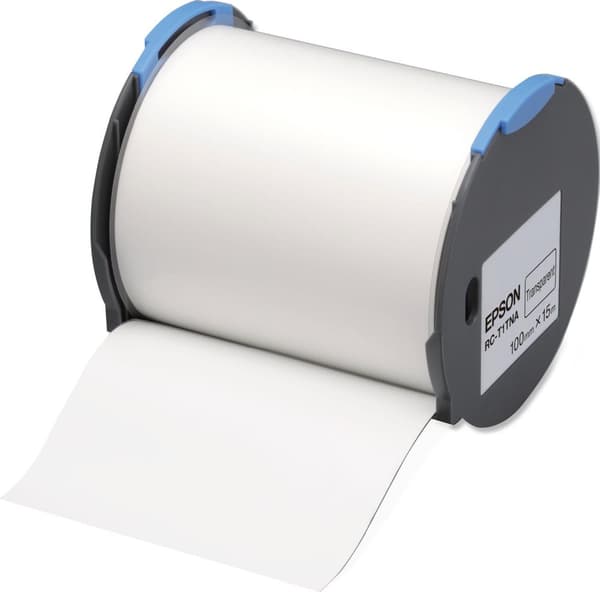 Epson RC-T1TNA - Självhäftande polyolefinplasttejp - genomskinlig - rulle (10 cm x 15 m) 1 rulle(r) - för LabelWorks Pro100 (C53S633002)