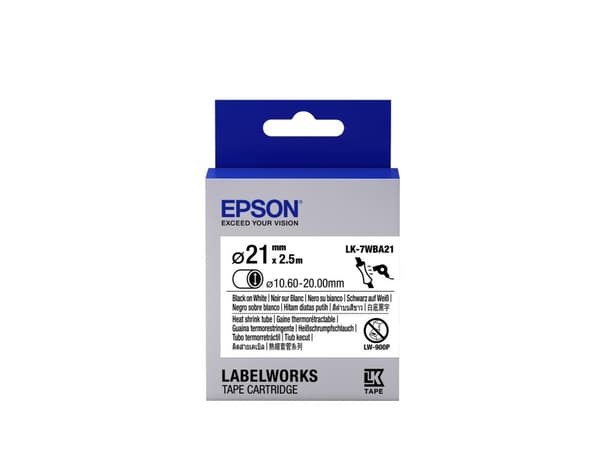 EPSON krymphylsa svart/vit 22 mm (C53S657903)