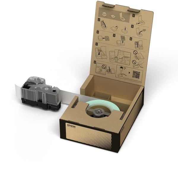 Epson BR-VN18YB-E - Vinyl - svart på gult - rulle (1,8 cm x 45 m) 1 rulle(r) etiketttejp - för LabelWorks LW-Z5000BE, LW-Z5010BE, LW-Z5010BE AZ, LW-Z5