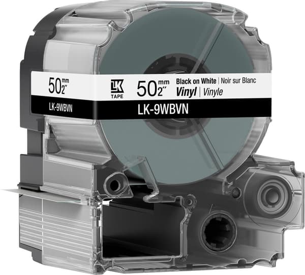 Epson LK-9YBVN - Vinyl - svart på gult - rulle (5 cm x 7 m) 1 rulle(r) etiketttejp - för LabelWorks LW-Z5000BE, LW-Z5010BE, LW-Z5010BE AZ, LW-Z5010BE