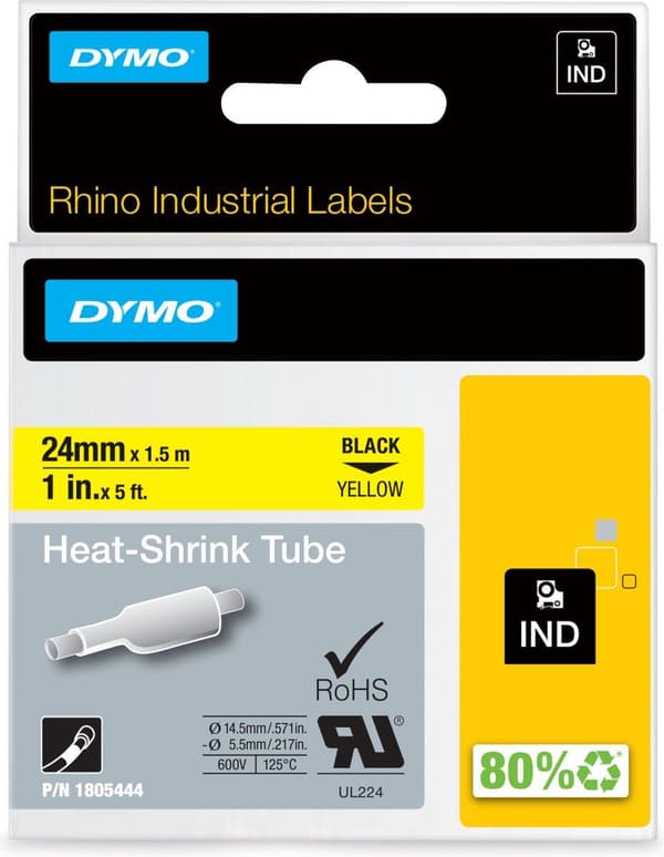 DYMO 1805444 Etikettskrivare Tejp Svart på Gult