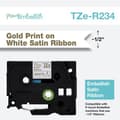 Miniatyrbillede 1 af 5: Brother TZE-RN34 Label Printer Tape Guld på Navy