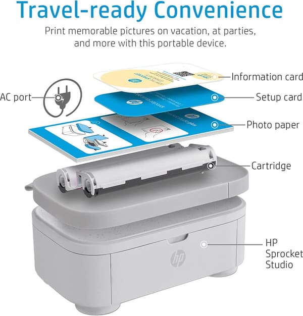 HP photo printer Sprocket Studio Plus