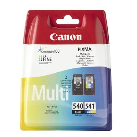 Combo-Pack  Original Canon Black/Color, PG-540/CL-541, pentru Pixma MG2150|MG2250|MG3150|MG3250|MG3550|MG3650|MG4150|MG4250|MX375|MX395|MX435|MX455|MX