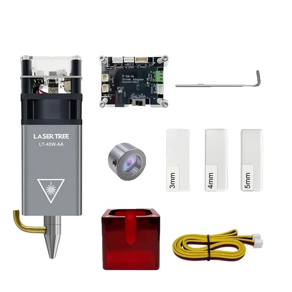 Laserhuvud för CNC-gravör, 80W effekt, 450nm blått ljus, 12V, LT-80W-AA-PRO-KIT