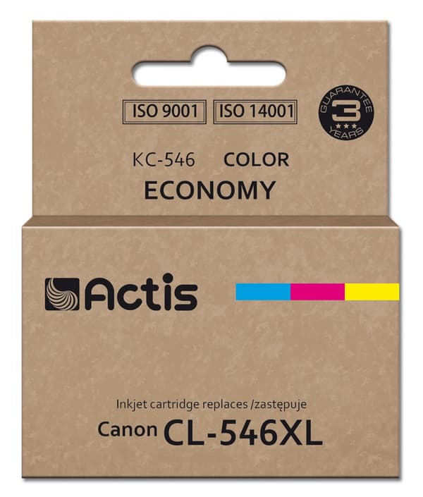 Actis KC-546 bläck (ersättning för Canon CL-546XL; Supreme; 15 ml; 180 sidor; lila, blå, gul).