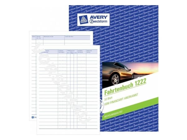 AVERY Zweckform skjemabok "Loggbok", A5, 32 ark resirkulert papir, avgiftssikkert, med årlig (1222)