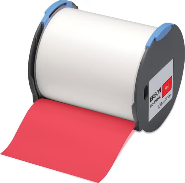 Epson RC-T1RNA - Selvklæbende polyolefinplasttape - rød - rulle (10 cm x 15 m) 1 rulle(r) - til LabelWorks Pro100 (C53S633004)