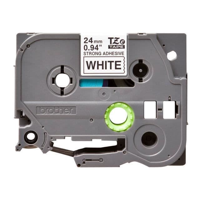 BROTHER P-TOUCH Tape TZE-S251 - Svart / Vit - 24 mm - Extra klibbig