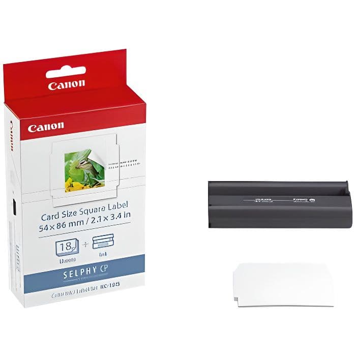 CANON KC-18IS Kassettpaket för trycktejp - 18 tryck - Fyrkantigt klistermärke 5,4 × 5,4 cm