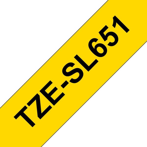 Brother TZe-SL651 - Itsekiinnittyvä - Musta keltaisella - Rulla (2,4 cm x 8 m) 1 rulla laminoitu teippi - P-Touch PT-D800W, PT-E550WSP, PT-E550WVP, PT