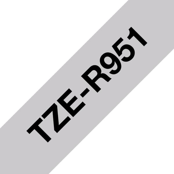 Brother TZe-R951 - Silkeslen - Svart på Silver - Rulle (2,4 cm x 4 m) 1 rulle(r) tejp - för Brother PT-D600, P-Touch PT-D800, P900, P950, P-Touch Cube