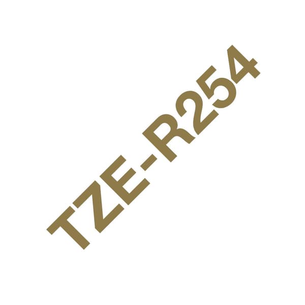 Brother TZe-R254 - Blank - Guld på vitt - Rulle (2,4 cm x 4 m) 1 rulle(r) tejp - för PT2430PC, PT2730, PT2730VP, PT9600, PTD600, PTD600VP, PTD800W, PT