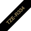 Miniatyrbild 3 av 5: Original Brother textiletiketttejp TZe-R334 guld på svart - 12 mm bred, 4 m lång (för Brother P-touch H200, H100LB/R, H105, E100/VP, D200/BW/VP, D210/