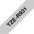 Miniatyrbillede 3 af 3: Brother TZe-R931 - Silkeagtig - Sort på sølv - Rulle (1,2 cm x 4 m) 1 rulle(r) tape - til Brother PT-D210, D600, H110, H200, P-Touch PT-1005, E110, H1