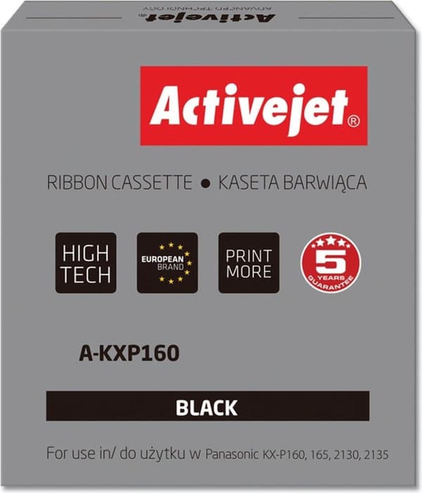 Activejet A-KXP160 mustenauha (korvaa Panasonic KXP160:lle; Supreme; 3 000 000 merkkiä; musta)
