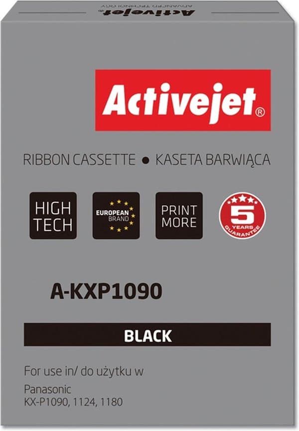 Activejet A-KXP1090 färgband (ersättning för Panasonic KX-P115; Supreme; 4.000.000 tecken; svart)