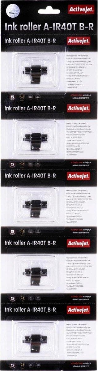 Activejet A-IR40T farverullesæt (erstatning for Epson IR40T; Supreme; sort, rød, 5 stk)