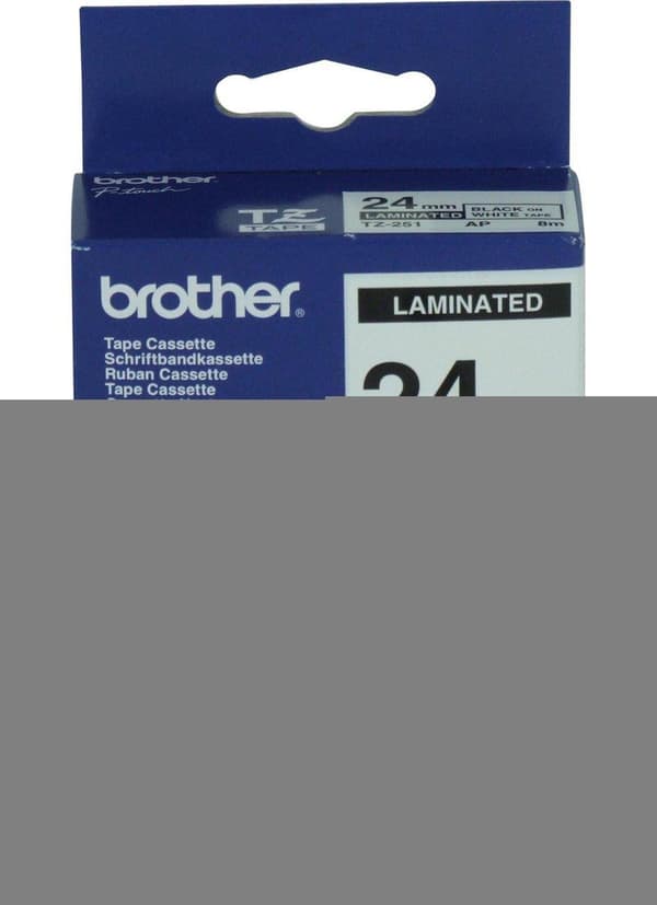 Brother TZE251 tarratulostinteippi - Wit