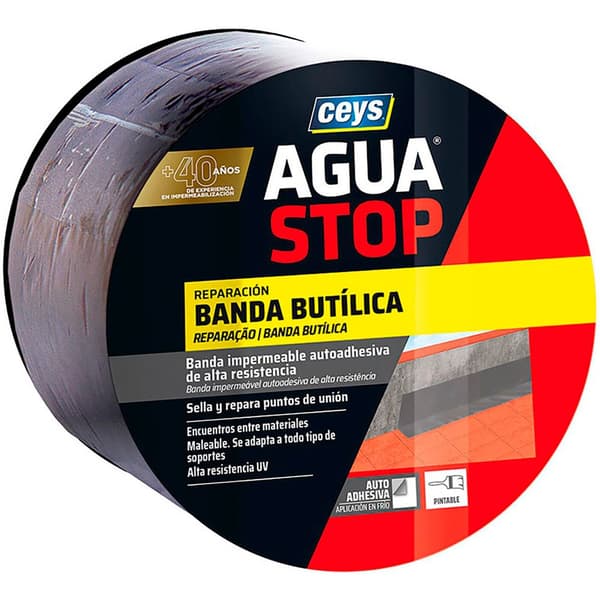 Ceys Butylband Aguastop 901005 10x10 Centimeter Svart