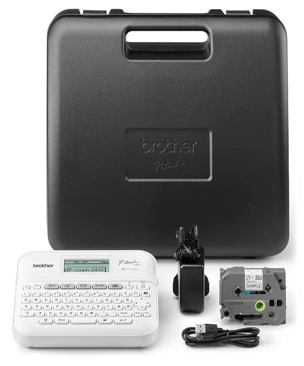 BROTHER PTD410VPYJ1 Label printer PT-D410VP desktop TZe 3.5-18mm easy-to-read graphic display P-touch carrying case