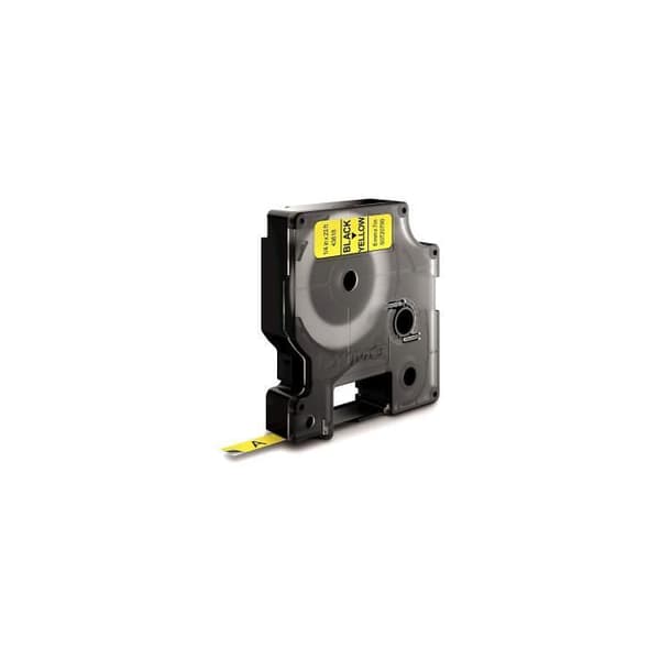 DYMO LabelManager tejpkassett D1 6mm x 7m Svart/Gul (kompatibel med LabelManager och LabelWriter Duo)