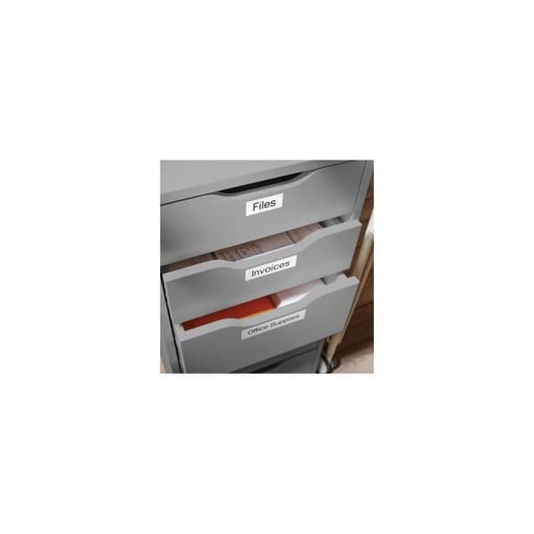 DYMO LabelManager tejpkassett D1 19mm x 7m Svart/Vit (kompatibel med LabelManager och LabelWriter Duo)