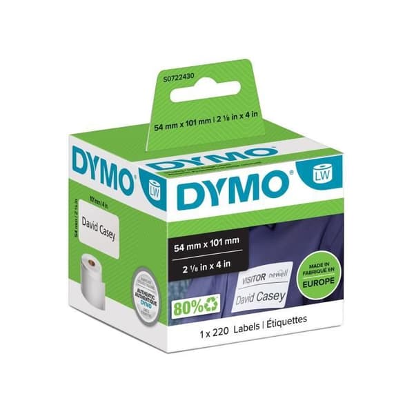 Fraktetiketter/märken DYMO LabelWriter 54mm x 101mm - Förpackning med 220 etiketter