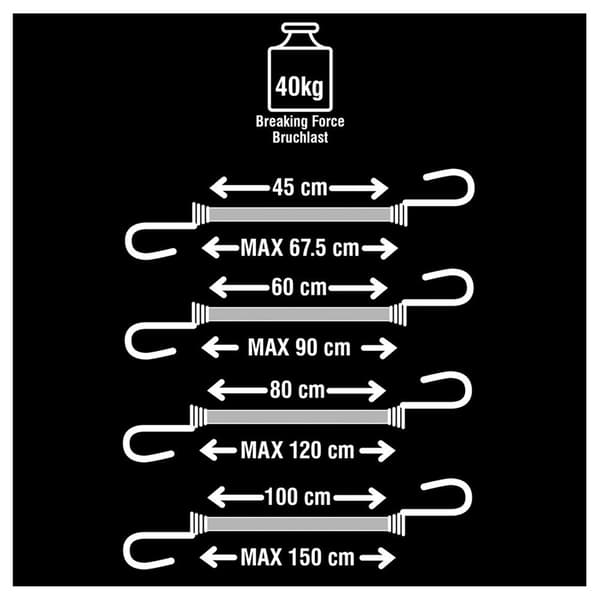 Master Lock Elastiskt Band Med Krok 3043eurdat 10 Enheter Flerfärgad