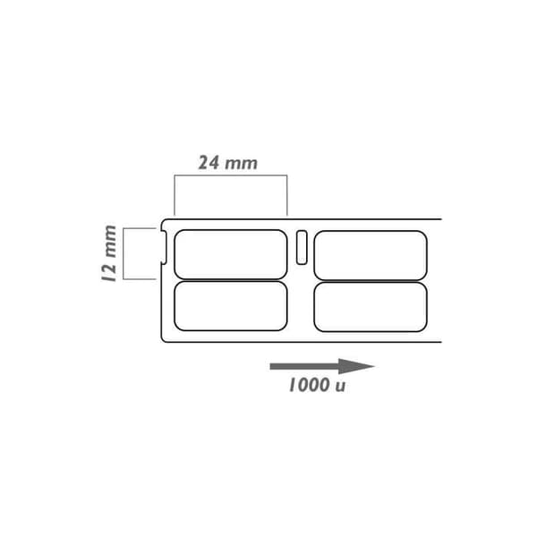 DYMO LabelWriter Multi-Purpose Etiketter - Box med 1000 13x25 mm etiketter - Semi-permanent självhäftande